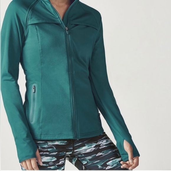 Sm Fabletics kimmy baltic teal green perfect condition performance track jacket - Picture 3 of 15